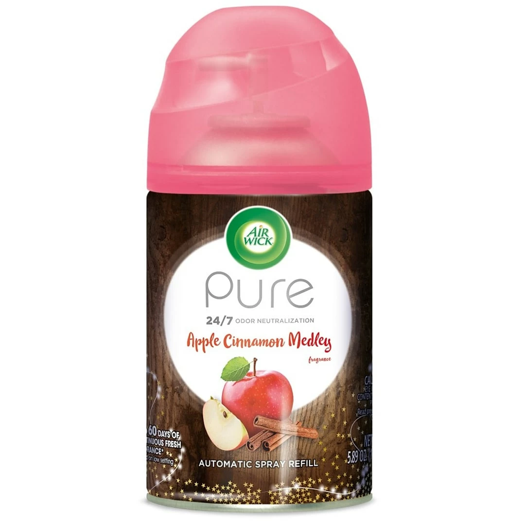 Air Wick Freshmatic Refill, Apple Cinnamon Medley, Aerosol, 6.17oz 3 Air Wick Freshmatic Refill, Apple Cinnamon Medley, Aerosol, 6.17oz