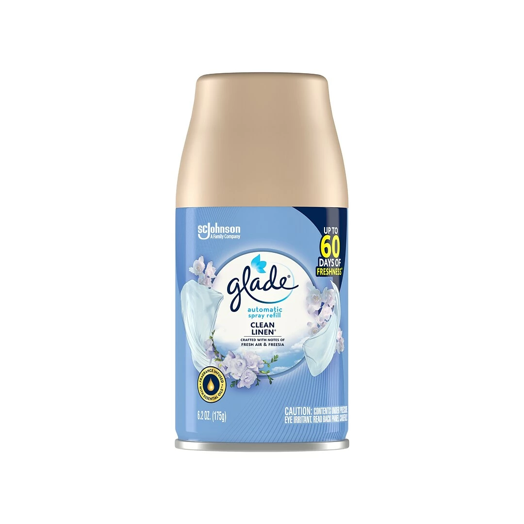 Glade Air Freshener Automatic Spray Refill, Clean Linen Scent, 6.2 Oz., 4/Pack (333368) - Image 2
