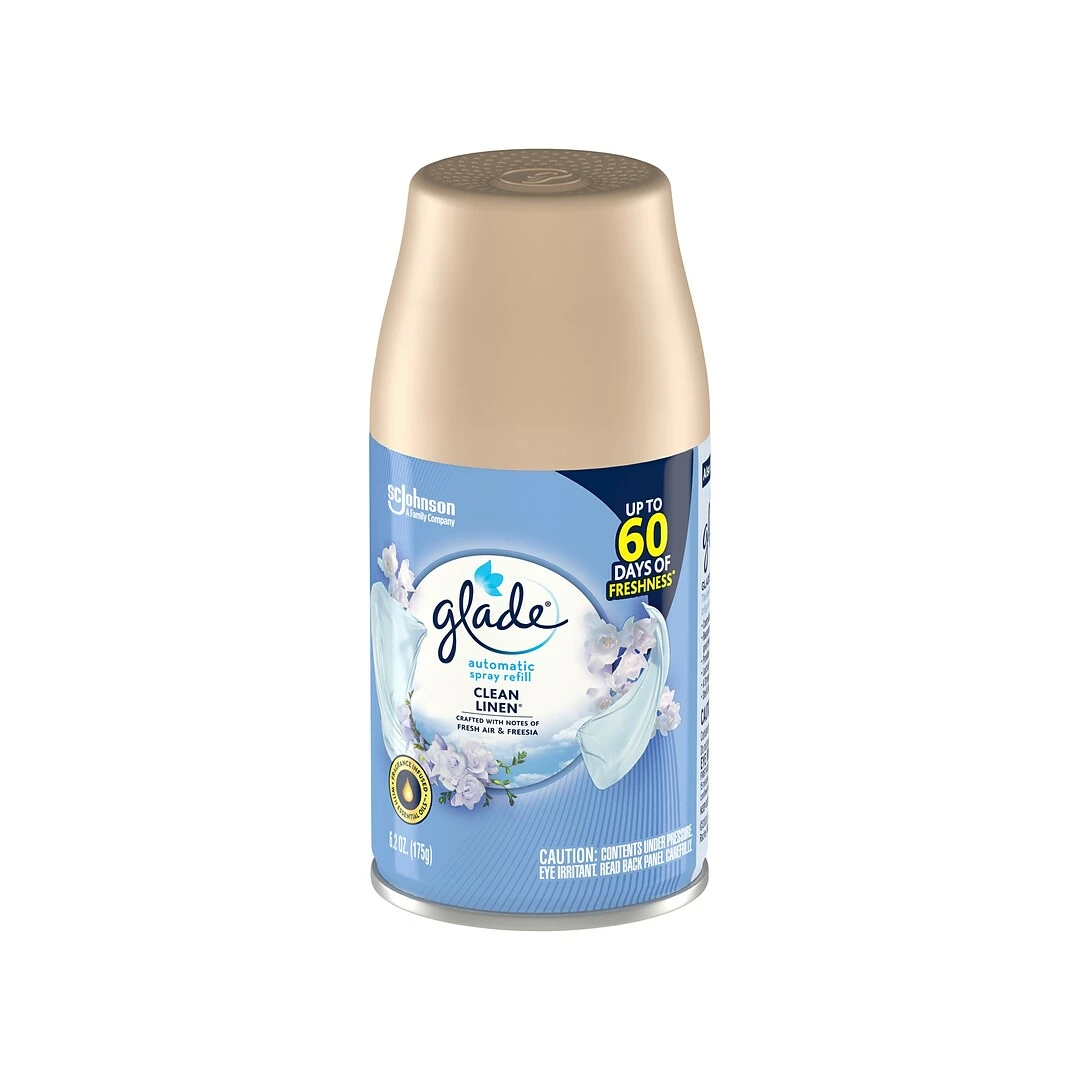 Glade Air Freshener Automatic Spray Refill, Clean Linen Scent, 6.2 Oz., 4/Pack (333368) - Image 3