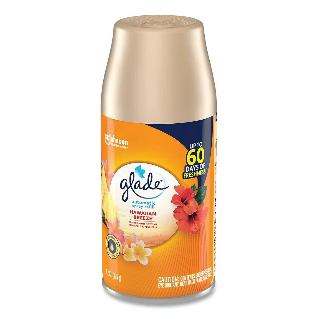 Glade Automatic Air Freshener, Hawaiian Breeze, 6.2 Oz, 6/Carton 4 Glade Automatic Air Freshener, Hawaiian Breeze, 6.2 Oz, 6/Carton - Image 2