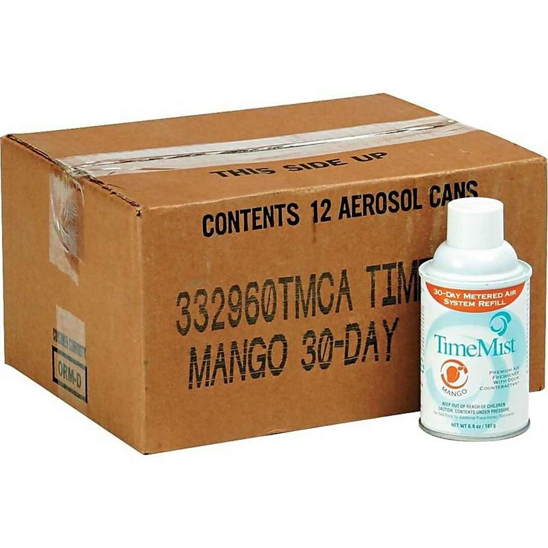 TimeMist Premium Aerosol Refill, Mango, 12/Carton (1042810) 4 TimeMist Premium Aerosol Refill, Mango, 12/Carton (1042810) - Image 2