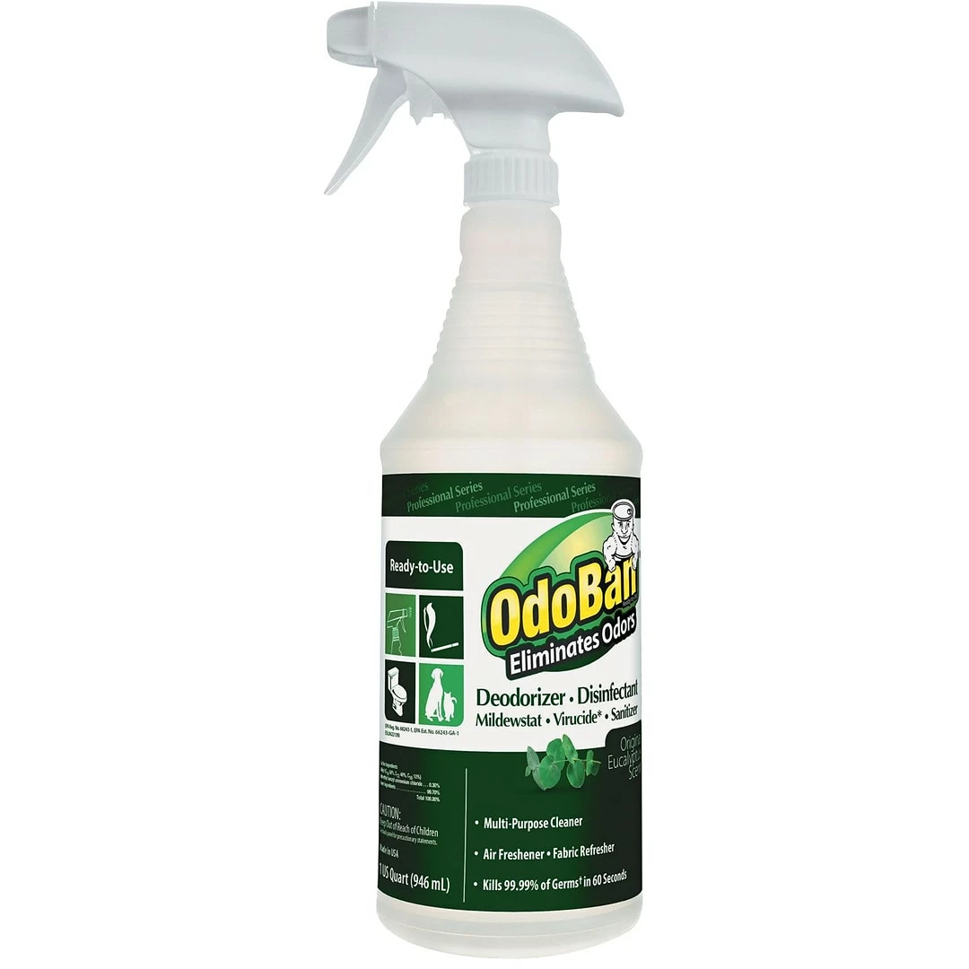 OdoBan® Professional Series Deodorizer Disinfectant, Eucalyptus Scent, 32oz Spray Bottle, 12/Carton 3 OdoBan® Professional Series Deodorizer Disinfectant, Eucalyptus Scent, 32oz Spray Bottle, 12/Carton