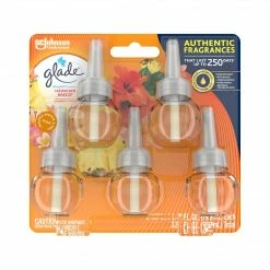 Glade PlugIns Scented Oil Warmer Refill, Hawaiian Breeze, 0.67 Fl. Oz., 5/Pack (315181EA)