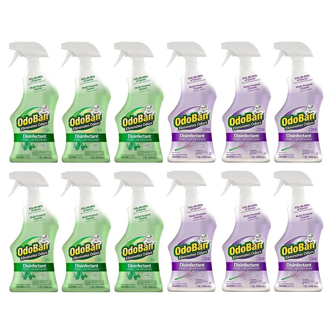 ODOBAN Disinfectant Spray, Original Eucalyptus/Lavender, 32 Fl. Oz., 12/Carton (91EUCLAVSPK-STP) 3 ODOBAN Disinfectant Spray, Original Eucalyptus/Lavender, 32 Fl. Oz., 12/Carton (91EUCLAVSPK-STP)