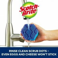 3M Scotch-Brite® Scrub Dots Advanced Non-Scratch Sponge Scrubbers, Blue, 2/Pack (SDA-2) -Febreze shop unnamed file 802