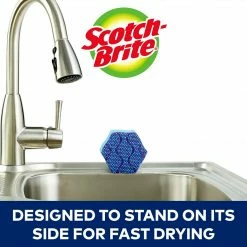3M Scotch-Brite® Scrub Dots Advanced Non-Scratch Sponge Scrubbers, Blue, 2/Pack (SDA-2) -Febreze shop unnamed file 804