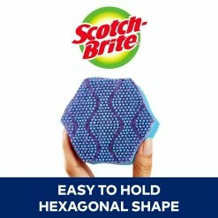 3M Scotch-Brite® Scrub Dots Advanced Non-Scratch Sponge Scrubbers, Blue, 2/Pack (SDA-2) -Febreze shop unnamed file 805