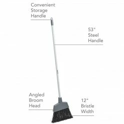 Coastwide Professional™ 12" Angled Broom, Gray (CW58002)
