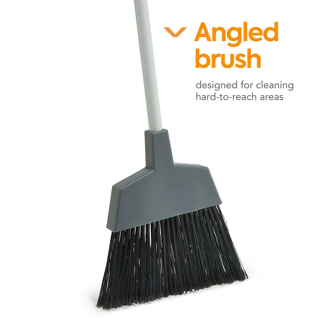Coastwide Professional™ 12" Angled Broom, Gray (CW58002) - Image 2