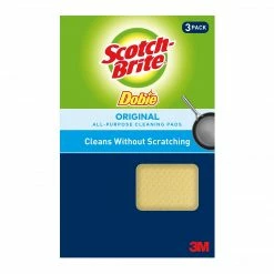 Scotch-Brite Dobie All-Purpose Cleaning Pad, 3 1/8" X 2 1/4" X 4 11/16", 3/Pk