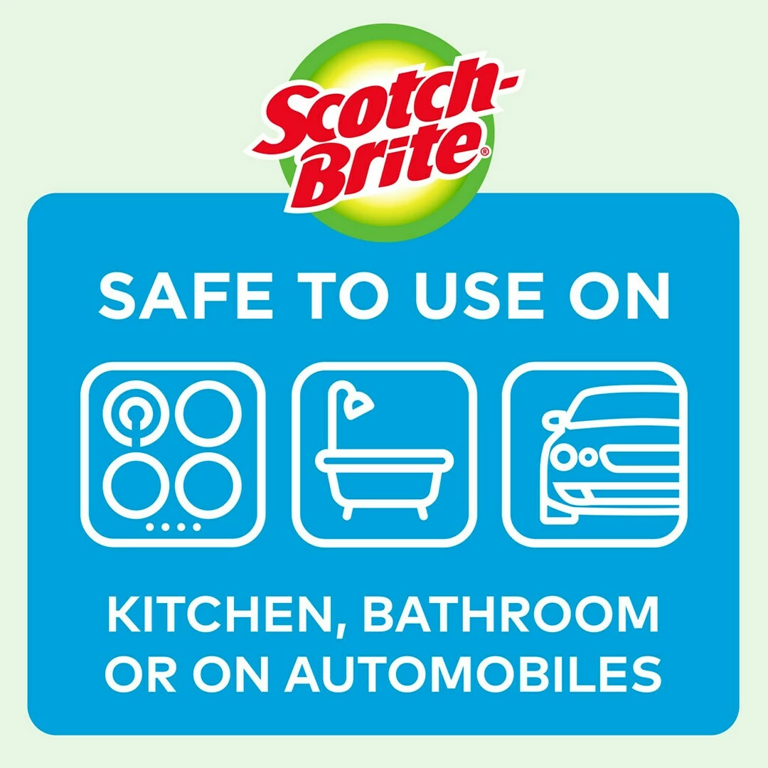 Scotch-Brite Dobie All-Purpose Cleaning Pad, 3 1/8" X 2 1/4" X 4 11/16", 3/Pk 6 Scotch-Brite Dobie All-Purpose Cleaning Pad, 3 1/8" X 2 1/4" X 4 11/16", 3/Pk - Image 4