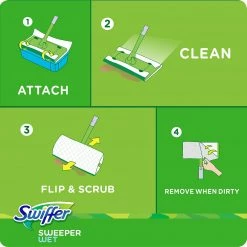 Swiffer Sweeper TRAP + LOCK Wet Mop Cloth, Open Window Fresh, 38/Pack (00742) 14 Swiffer Sweeper TRAP + LOCK Wet Mop Cloth, Open Window Fresh, 38/Pack (00742) -Febreze shop unnamed file 934