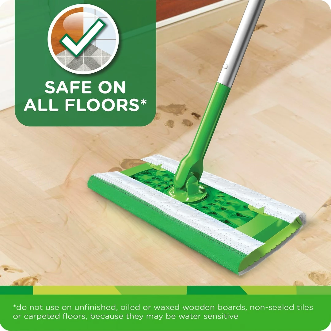 Swiffer Sweeper TRAP + LOCK Wet Mop Cloth, Open Window Fresh, 38/Pack (00742) 9 Swiffer Sweeper TRAP + LOCK Wet Mop Cloth, Open Window Fresh, 38/Pack (00742) - Image 7
