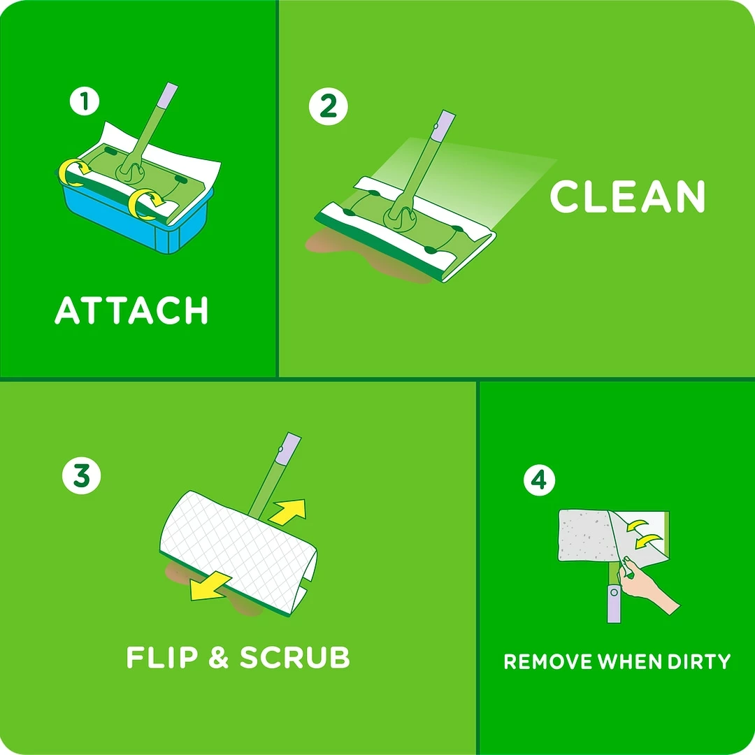 Swiffer Sweeper TRAP + LOCK Wet Mop Cloth, Open Window Fresh, 38/Pack (00742) 10 Swiffer Sweeper TRAP + LOCK Wet Mop Cloth, Open Window Fresh, 38/Pack (00742) - Image 8