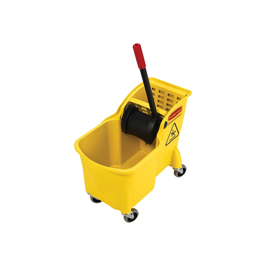 Rubbermaid HYGEN Bucket & Down-Press Wringer, Yellow (FGQ90088YEL) 4 Rubbermaid HYGEN Bucket & Down-Press Wringer, Yellow (FGQ90088YEL) - Image 2