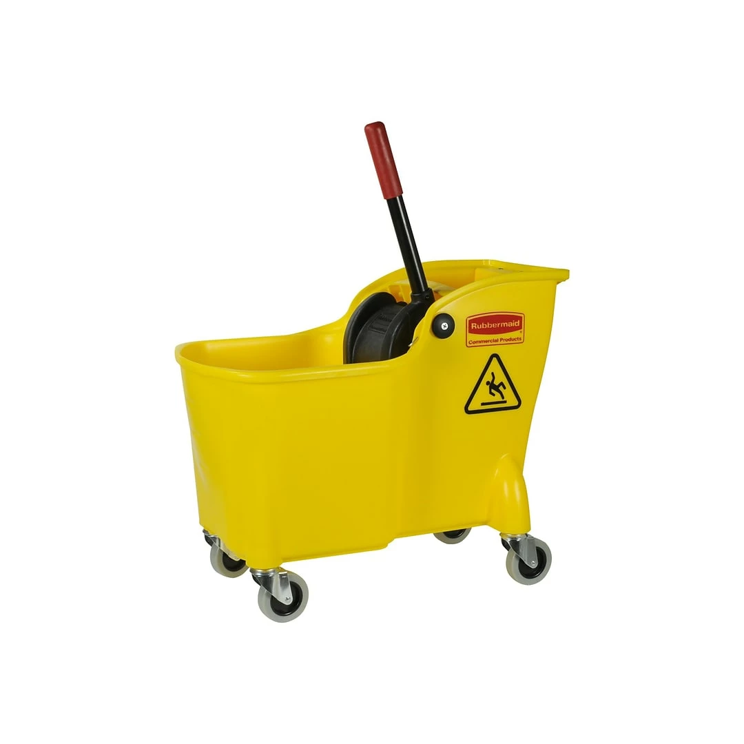 Rubbermaid HYGEN Bucket & Down-Press Wringer, Yellow (FGQ90088YEL) 5 Rubbermaid HYGEN Bucket & Down-Press Wringer, Yellow (FGQ90088YEL) - Image 3